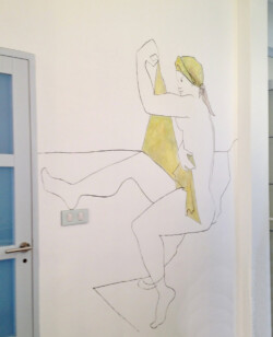 Décor mural, reproduction de Diane fresque de Jean Cocteau